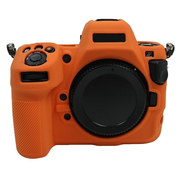 Nikon Z 8-kamerahylse i silikon mot riper - Oransje