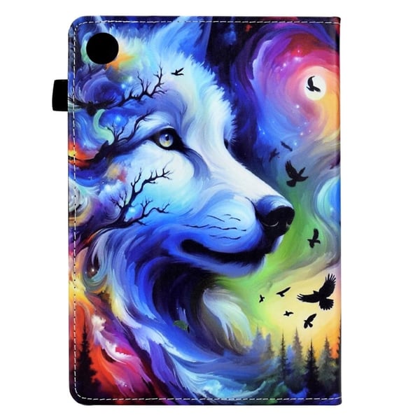 Samsung Galaxy Tab A9+ Etui Mønsterutskrift Nettbrettdeksel Støtsikkert lærdeksel med kortholder og stativ - Hund