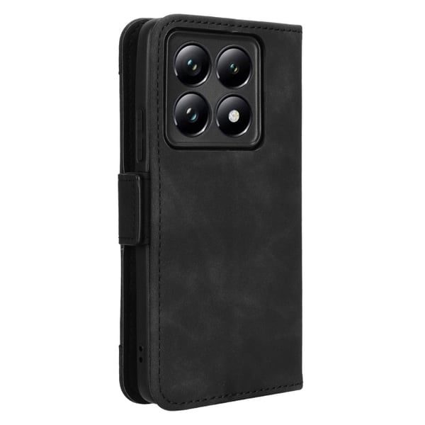 Lommebok-etui i moderne skinn-design Xiaomi 14T Pro - Svart
