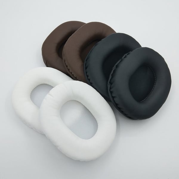 1 par Audio-Technica ATH-PRO5 / ATH-SX1a / ATH-M50X / ATH-M40 / ATH-M30 / ATH-M20 / ATH-M10 Hodetelefonøreputer - Hvit