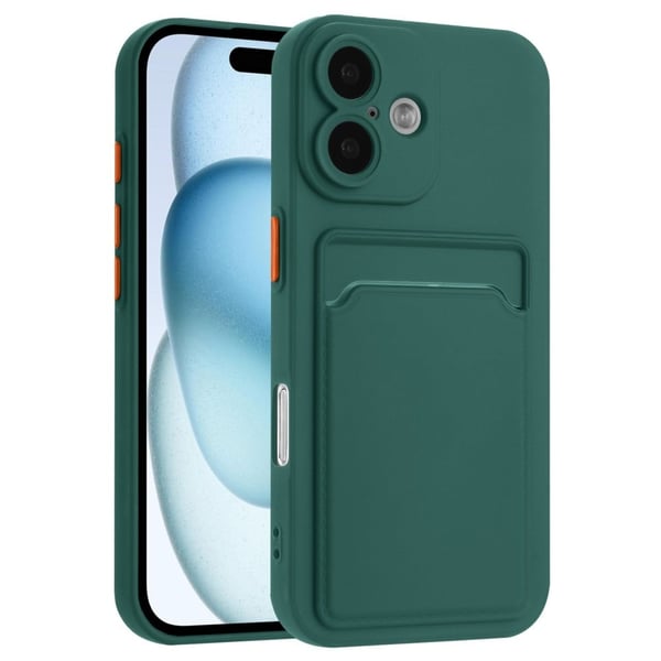 Kortholder cover til iPhone 16 - Midnatsgrøn