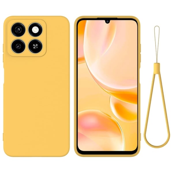 Matt flytende silikondeksel for ZTE Blade A55 / ZTE Blade A35 - Gul