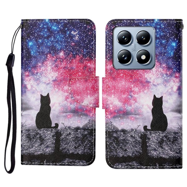Wonderland Xiaomi 14T flip-etui - Galaxy-Katt