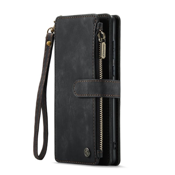 CaseMe Samsung Galaxy S24 FE etui med lynlås og pung - Sort