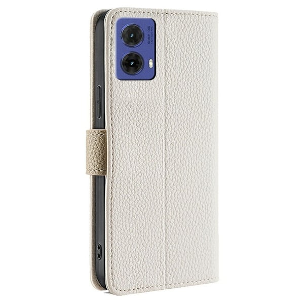 Motorola Moto G85 vegansk skinnveske - Hvit