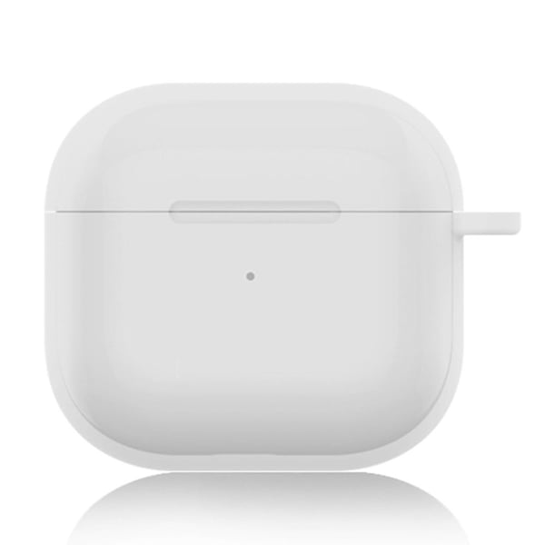 AirPods 4 silikoni asia pehmeä langaton kuulokkeet järjestäjä kansi paksuus 1.5mm karabiini - Läpinäkyvä Valkoinen