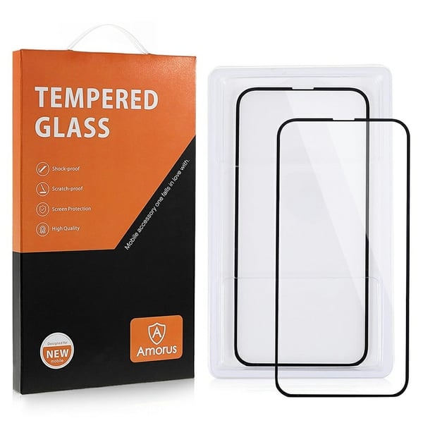 2 stk AMORUS ekstra sterk glassskjermbeskytter for OnePlus Nord CE4 Lite