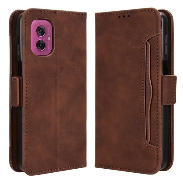 Moderne Motorola Moto G55 læderetui med pung - Brun
