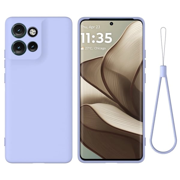 Matt flytende silikondeksel for Motorola Edge 50 Neo - Lilla