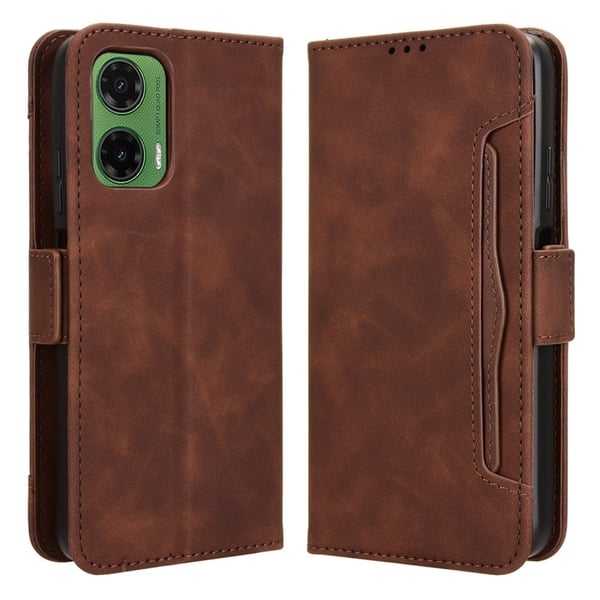 Moderne Motorola Moto G35 læderetui med pung - Brun