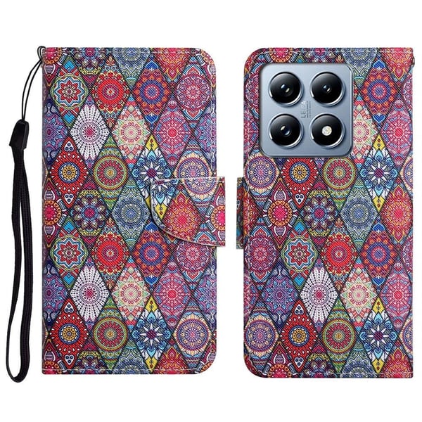Wonderland Xiaomi 14T Pro flip-etui - Rombeformet Kaleidoskop
