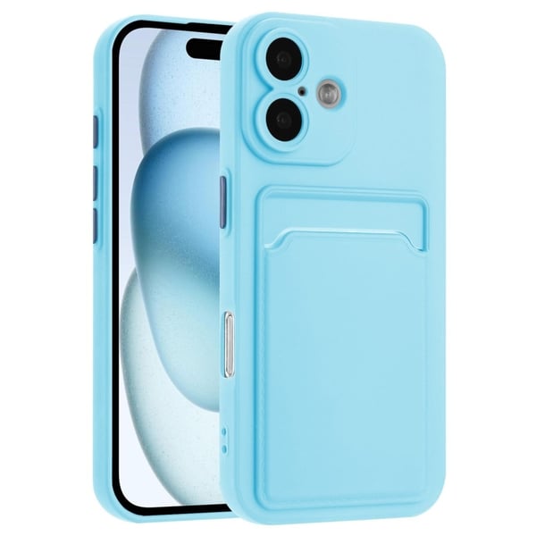 iPhone 16 kuori korttipaikalla - Taivaansininen