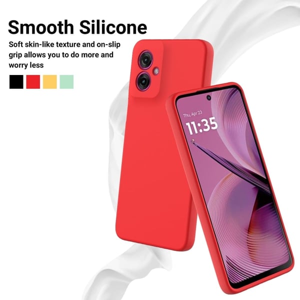 Matt flytende silikondeksel for Motorola Moto G55 - Rød