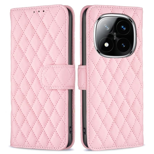 Rhombus mat Xiaomi Redmi Note 14 Pro 5G / Xiaomi Redmi Note 14 Pro Plus 5G flip etui - Lyserød Rhombus mat Xiaomi Redmi Note 14 Pro 5G / Xiaomi Redmi Note 14 Pro Plus 5G flip etui - Lyserød