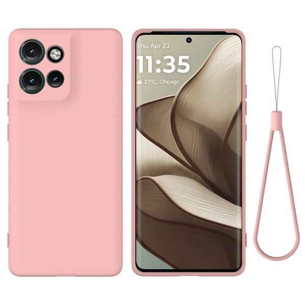 Matt flytende silikondeksel for Motorola Edge 50 Neo - Rosa