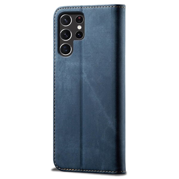 Jeans Samsung Galaxy S25 Ultra flip case - Sininen