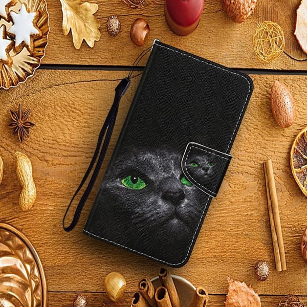 Wonderland Xiaomi 14T flip-etui - Svart Katt