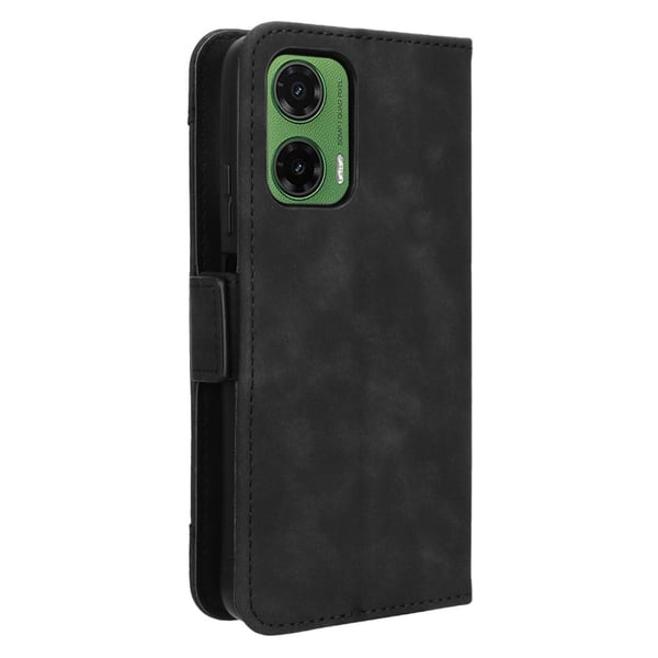 Lommebok-etui i moderne skinn-design Motorola Moto G35 - Svart
