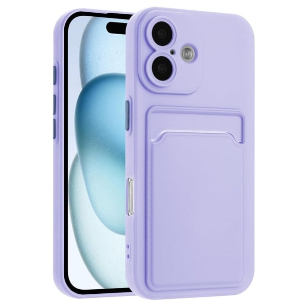 Kortholder cover til iPhone 16 - Lilla