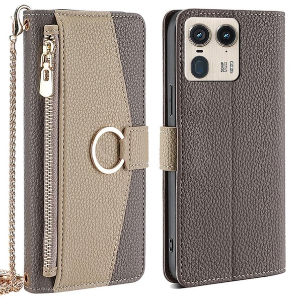 Motorola Moto X50 Ultra / Motorola Edge 50 Ultra vegansk skinnveske - Grå