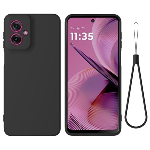 Matte Liquid Motorola Moto G55 silikone cover - Sort
