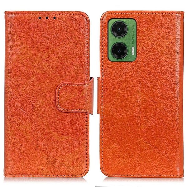 Classic Motorola Moto G35 flip etui - Oransje