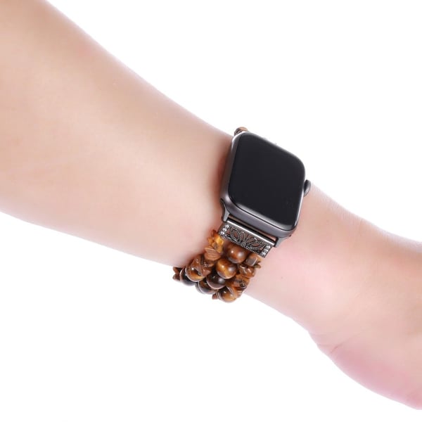 Apple Watch (45 mm) klokkerem i natursteinstil - Brun