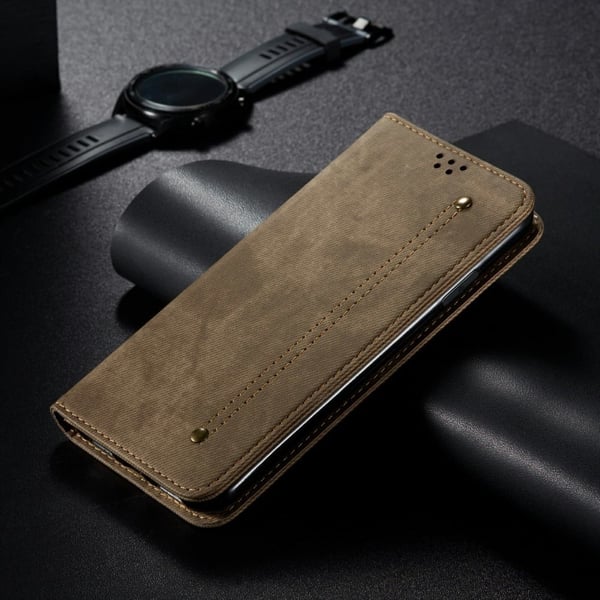 Jeans Motorola Moto G75 flip case - Khaki