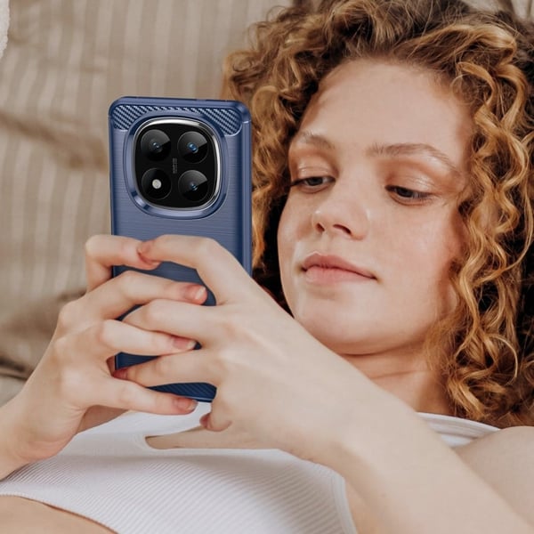 Carbon Flex Xiaomi Redmi Note 14 Pro Plus 5G deksel - Blå