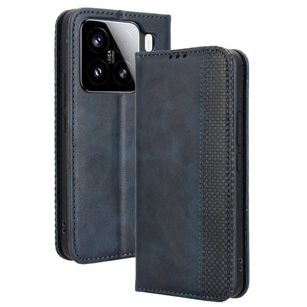 Bofink Vintage Xiaomi 15 læderetui - Blå