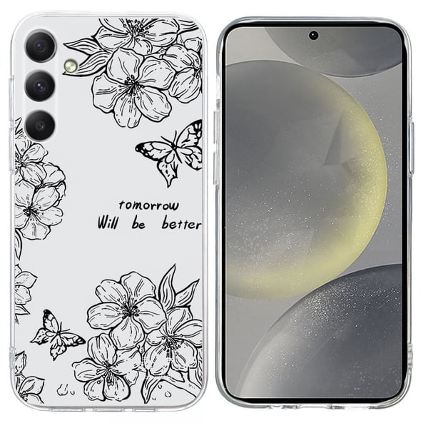 Vibe Samsung Galaxy S24 cover - Sommerfugleblomst