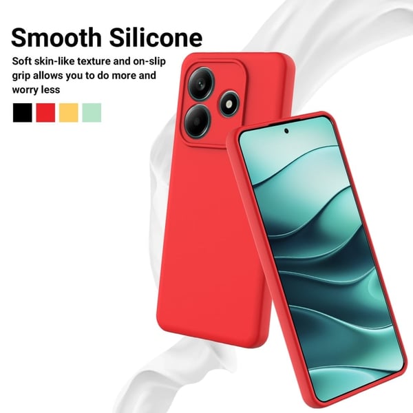 Matte Liquid Xiaomi Redmi Note 14 5G silikone cover - Rød