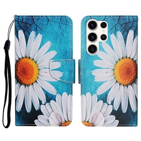 Wonderland Samsung Galaxy S25 Ultra flip etui - Stor Krysantemum