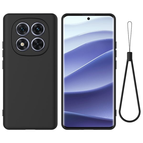 Matt Xiaomi Redmi Note 14 Pro 5G skal av flytande silikon - Svart