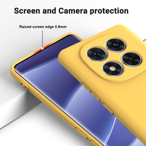 Matt flytende silikondeksel for Xiaomi Redmi Note 14 Pro 5G - Gul