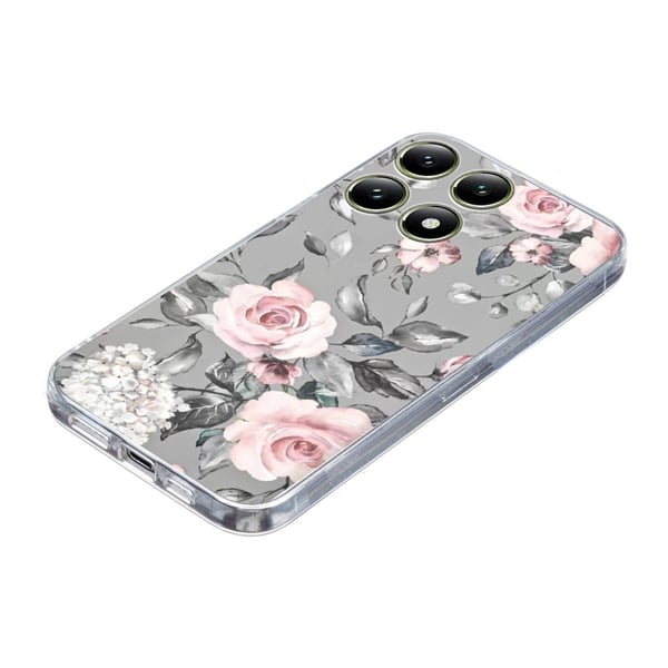 Vibe Xiaomi 14T deksel - Blomster Med Grå Bakgrunn