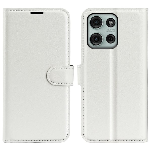 Classic Motorola Moto G75 flip etui - Hvit