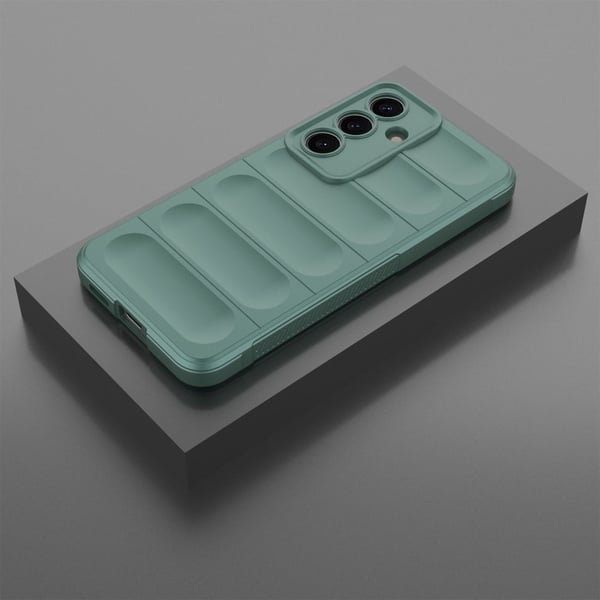 Blødt grebsformet Samsung Galaxy S25 cover - Grøn