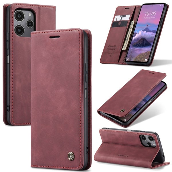CaseMe Xiaomi Redmi Note 12R / Xiaomi Poco M6 Pro glatt etui - Rød