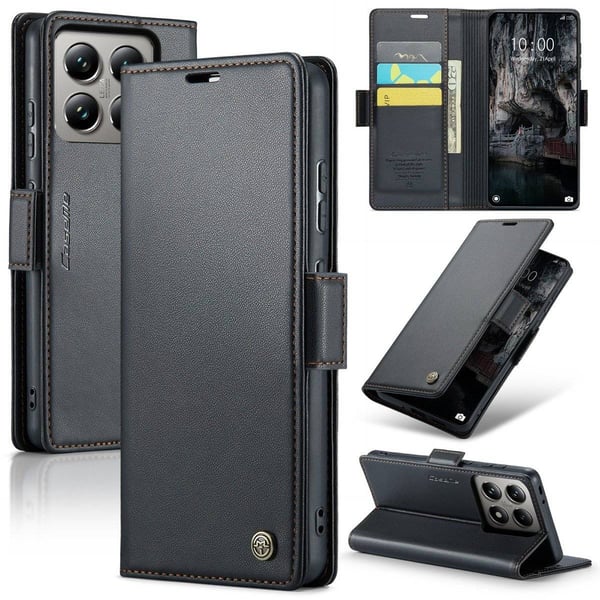 CaseMe Xiaomi 14T glatt etui - Svart