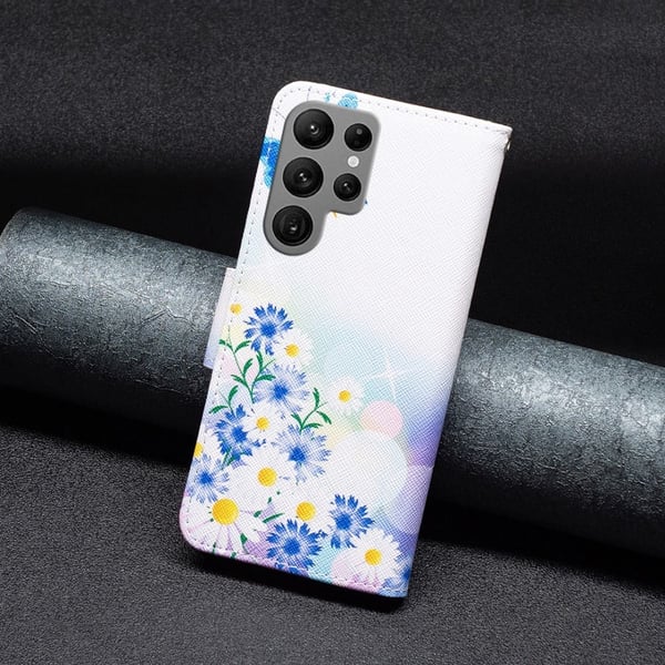 Wonderland Samsung Galaxy S25 Ultra flip-etui - Sommerfugl Og Blomster