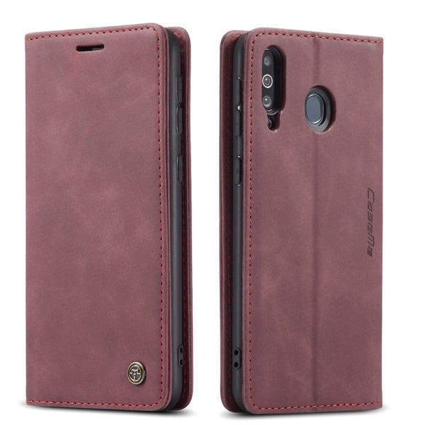 CaseMe Samsung Galaxy M30 vintage-etui - Rød