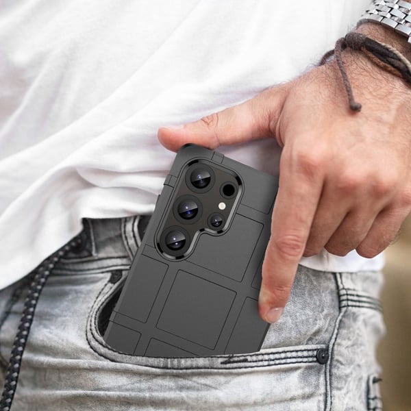 Rugged Shield Samsung Galaxy S25 Ultra Cover - Sort
