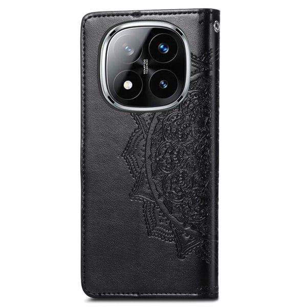 Mandala Xiaomi Redmi Note 14 Pro Plus 5G etui i lær - Svart