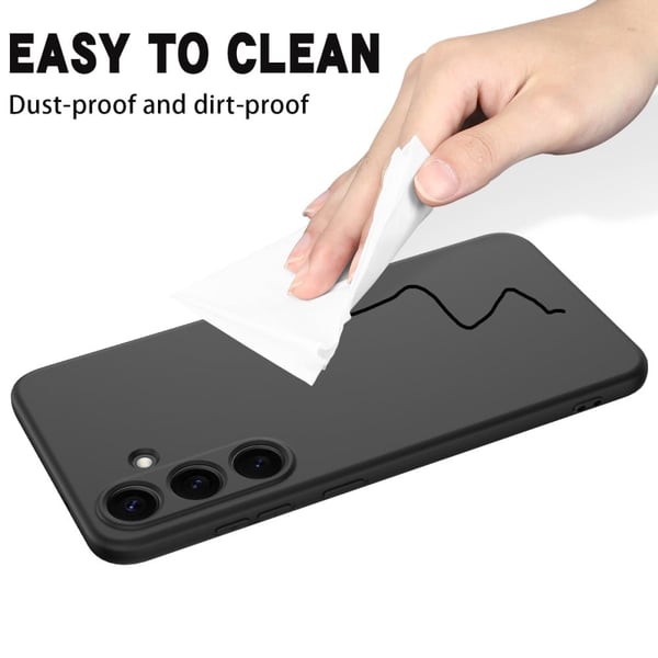 Matte Liquid Samsung Galaxy S25 silikone cover - Sort