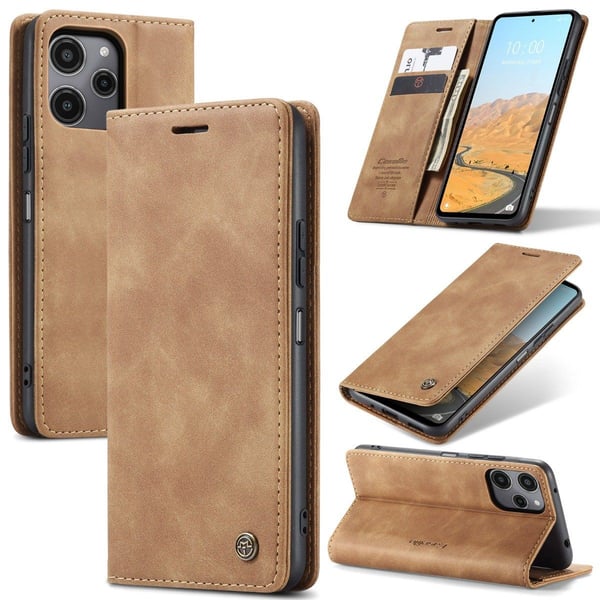 CaseMe Xiaomi Redmi Note 12R / Xiaomi Poco M6 Pro glatt etui - Brun