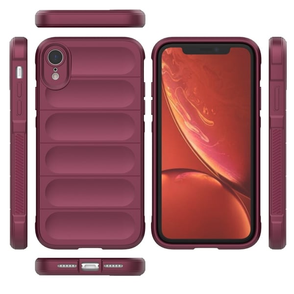 Blødt grebsformet iPhone Xr cover - Rødvin