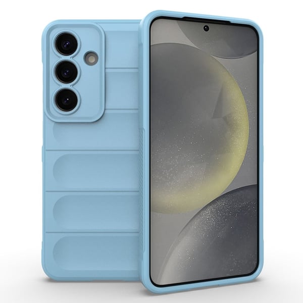 Mjukt greppformat Samsung Galaxy S25 skal - Baby Blå