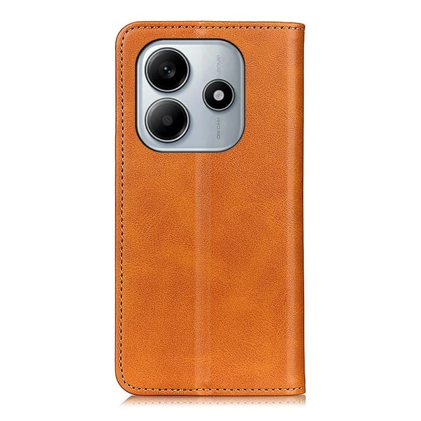 Skinn-etui i lommebok-stil for Xiaomi Redmi Note 14 5G - Brun