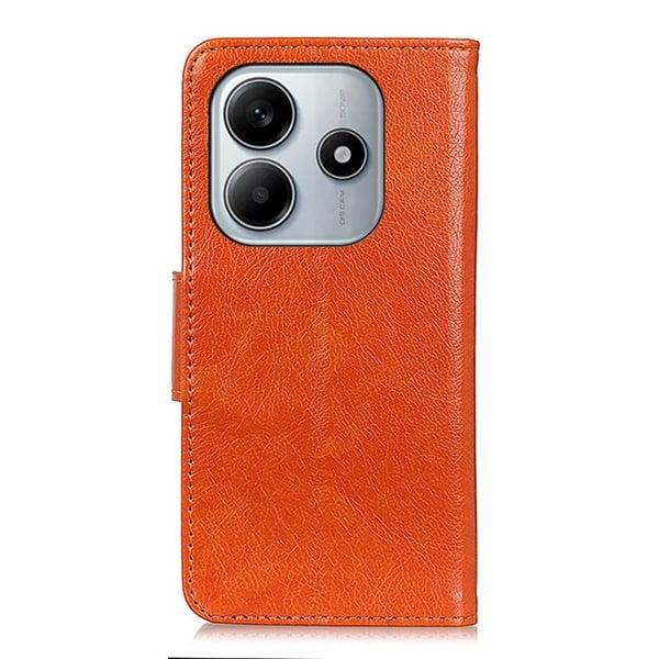 Neptune Xiaomi Redmi Note 14 5G flip-etui i lær - Oransje